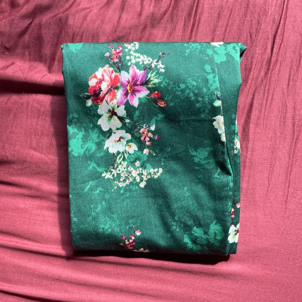Cigarette Trousers, floral green
